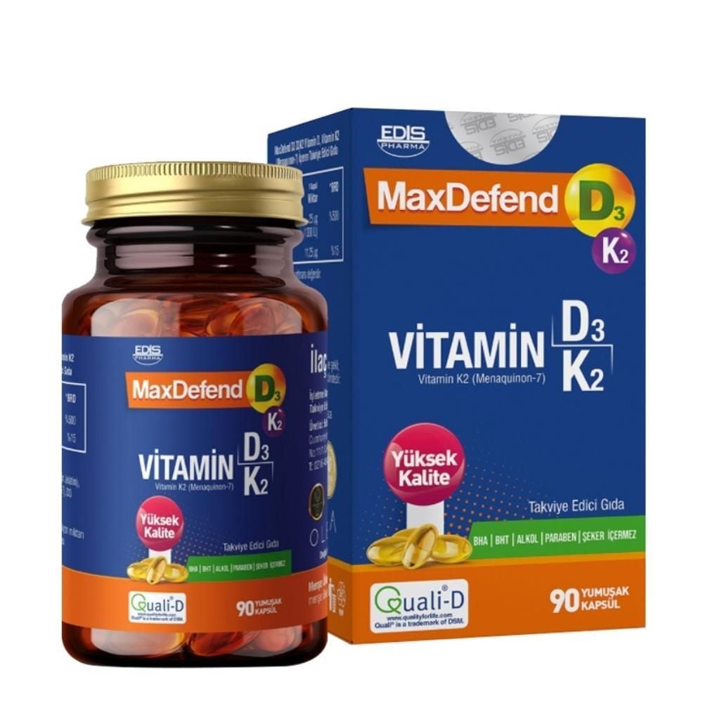 MaxDefend D3 K2 90 Kapsül
