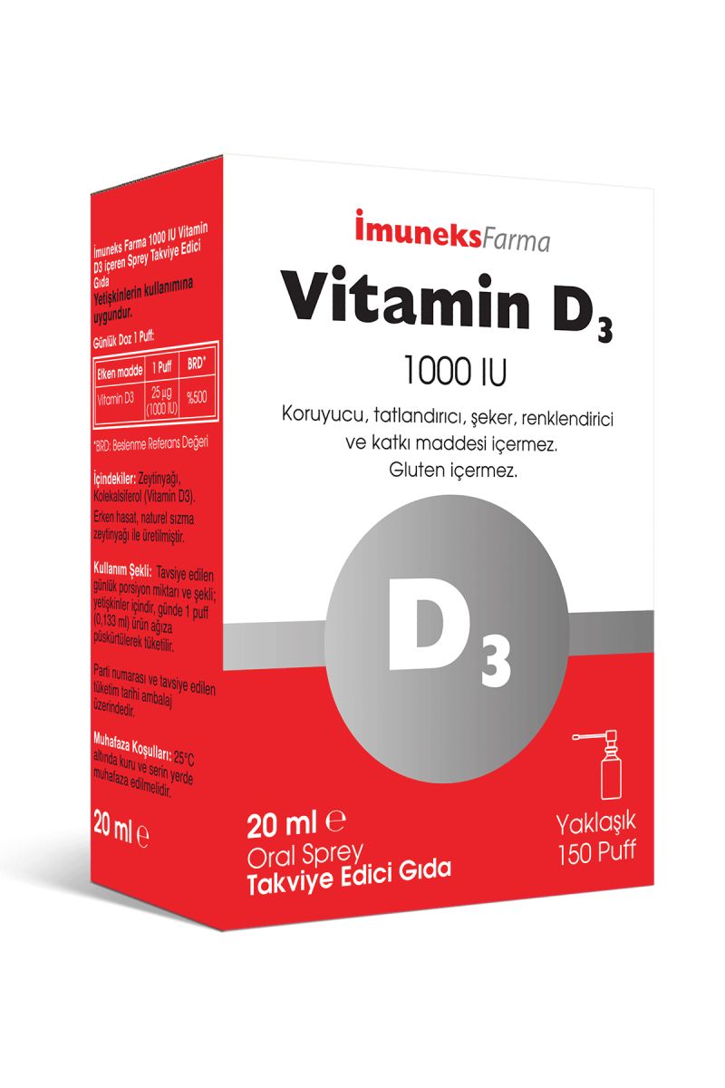Imuneks Farma İmuneks Vitamin D3 1000 IU 20 ml