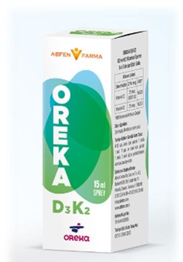 Abfen Oreka D3K2 Vitamin D3K2 Sprey 15ml