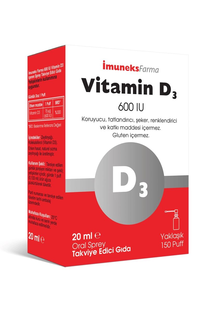 Imuneks Farma İmuneks Vitamin D3 600 IU 20 ml