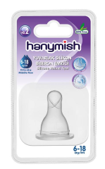 Hanymish 461 Yuvarlak Silikon Biberon Emzigi No:2