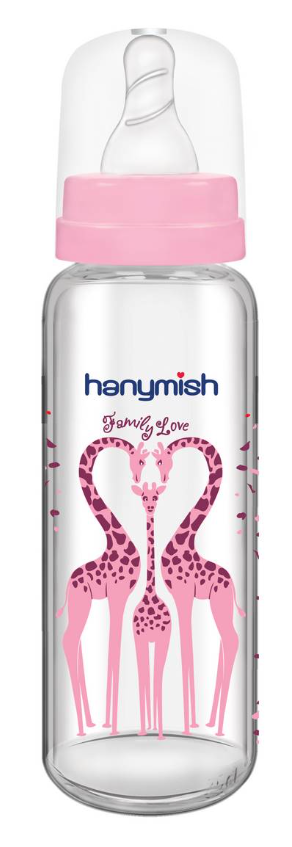 Hanymish Cam Biberon (Kız) 240 ML