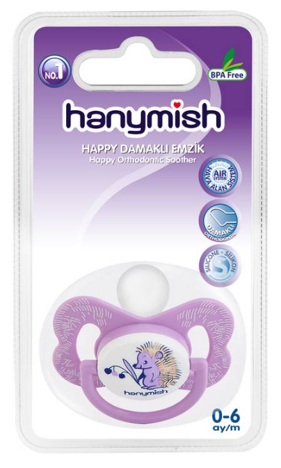 Hanymish Happy Silikon Damaklı Emzik No:1