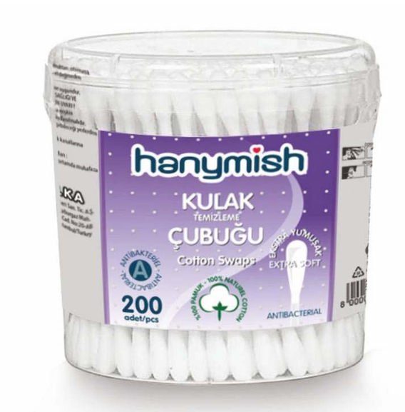 Hanymish Pamuklu Kulak Çubuğu 200 lü