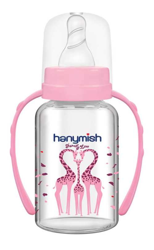 Hanymish Kulplu Cam Biberon 125 ML (Kız)
