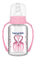 Hanymish Kulplu Cam Biberon 125 ML (Kız)