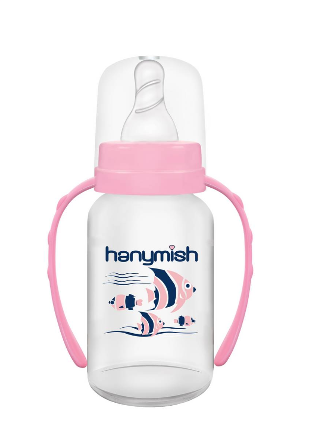Hanymish Kulplu PP Biberon 125 ML (Kız)