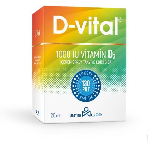 D-Vitall D3 Vitamin D3 1000IU 20 ml Sprey