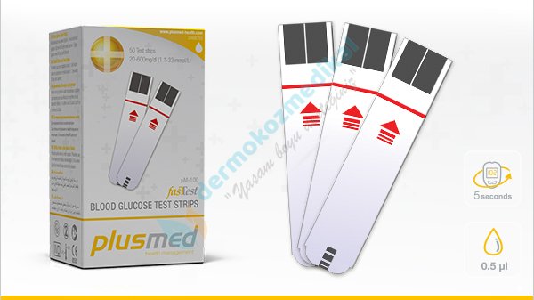 PlusMed pM-100 fasTTest Kan Şekeri Ölçüm Stribi