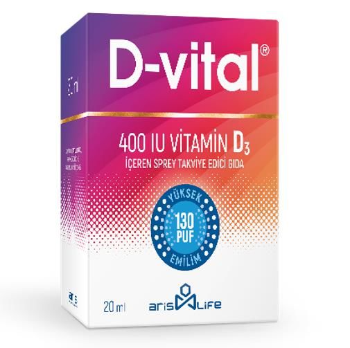 D-Vital D3 Vitamin D3 400IU 20 ml Sprey