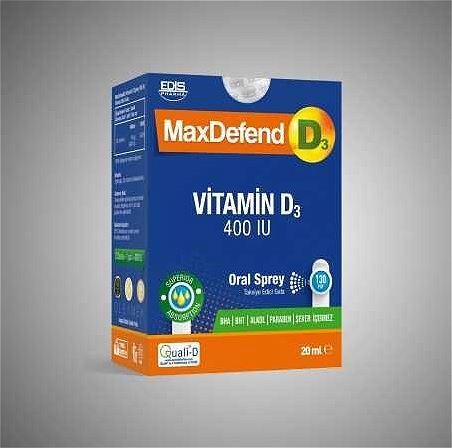 MaxDefend Vitamin D3 400IU Oral 20 ml Sprey