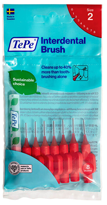 Tepe Diş Arası Fırçası Kırmızı 0.5 mm 8'li