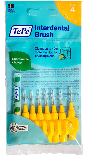 Tepe Diş Arası Fırçası Sarı 0.7 mm 8'li