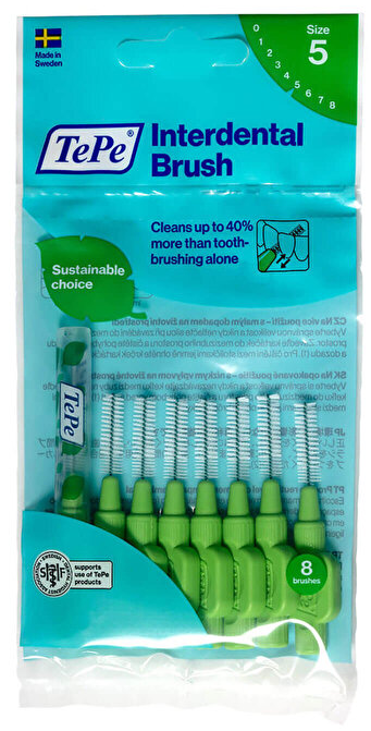 Tepe Diş Arası Fırçası Yeşil 8'li 0.8 mm