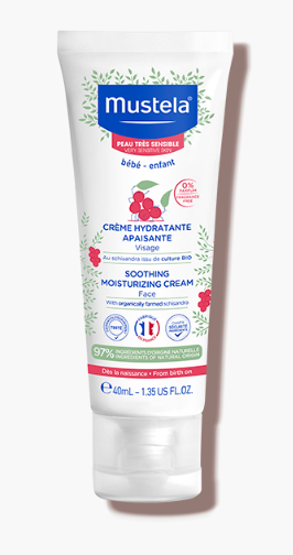 Mustela Soothing Moisturizing Cream 40ml (Çok Hassas Ciltler için Rahatlatıcı Yüz Kremi)