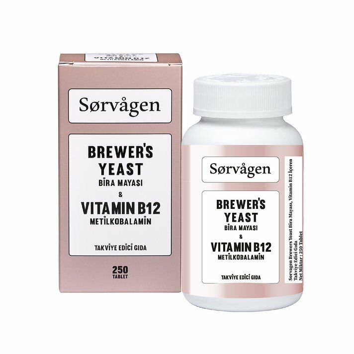 Sorvagen Brewer's Yeast (Bira Mayası) Vitamin B12 250 Tablet