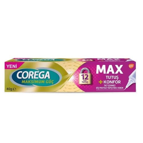 Corega Max Tutuş Konfor Diş Protezi Yapıştırıcı Krem 40 gr