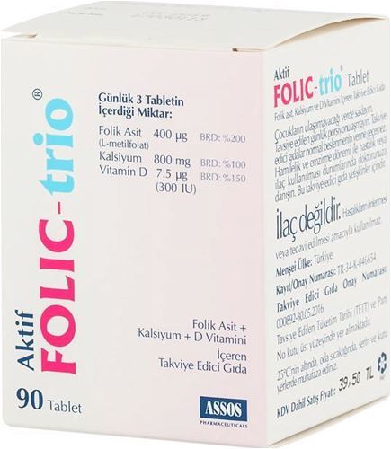 Assos İlaç Folic Trio 90 Tablet