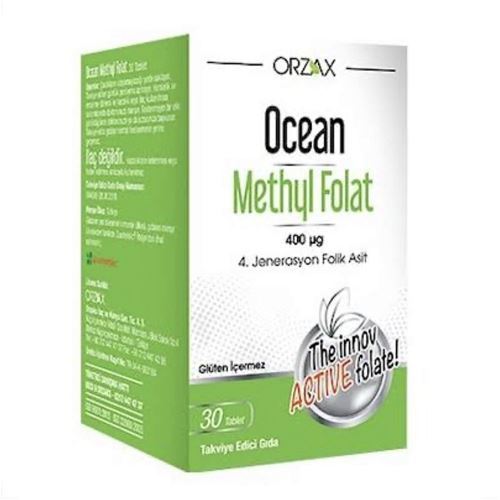 Orzax Ocean Methyl Folat 30 Tablet
