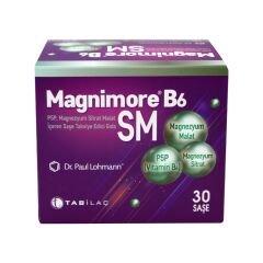 Magnimore B6SM Magnezyum Sitrat Malat Takviye Edici Gıda 30 Saşe