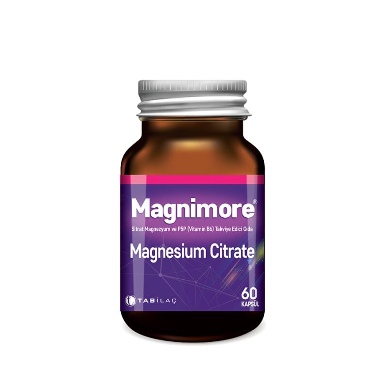 Magnimore Magnesium Citrate ve P5P (Vitamin B6) 60 Kapsül