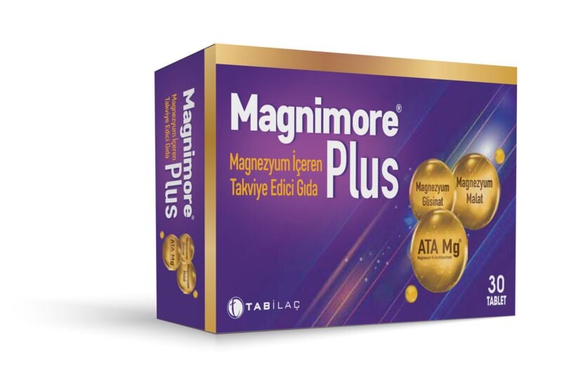 Magnimore Plus Magnezyum İçeren Takviye Edici Gıda 30 Tablet