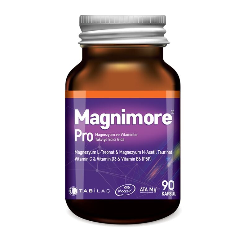 Magnimore Pro Magnezyum ve Vitaminler Takviye Edici Gıda 90 Kapsül