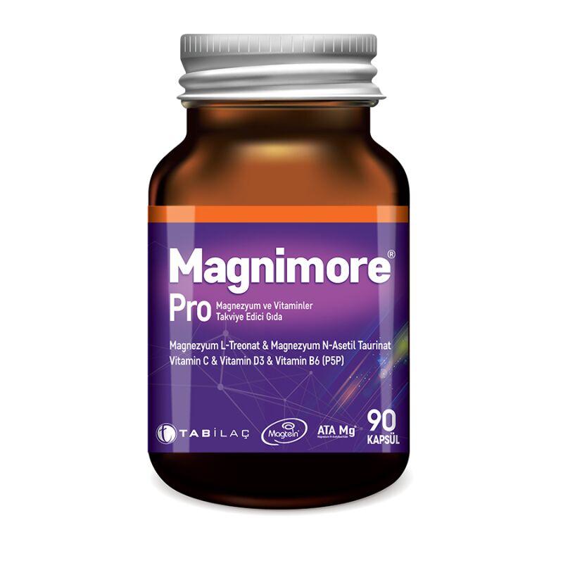 Magnimore Pro Magnezyum ve Vitaminler Takviye Edici Gıda 90 Kapsül