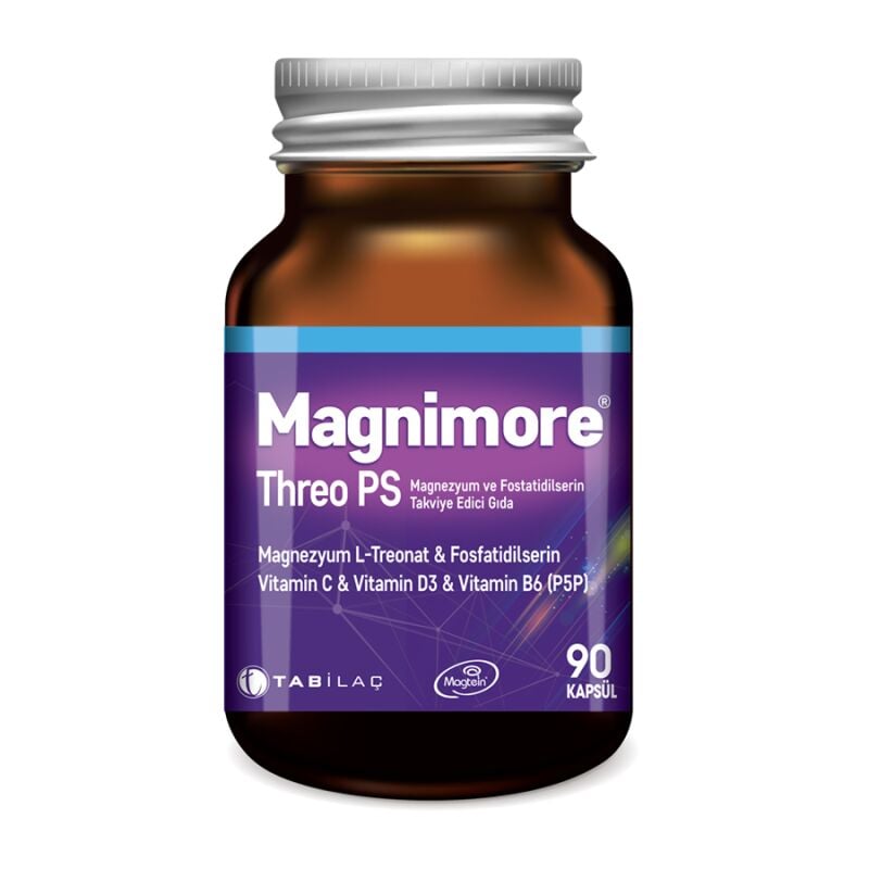 Magnimore Threo PS Magnezyum ve Fostatidilserin 90 Kapsül