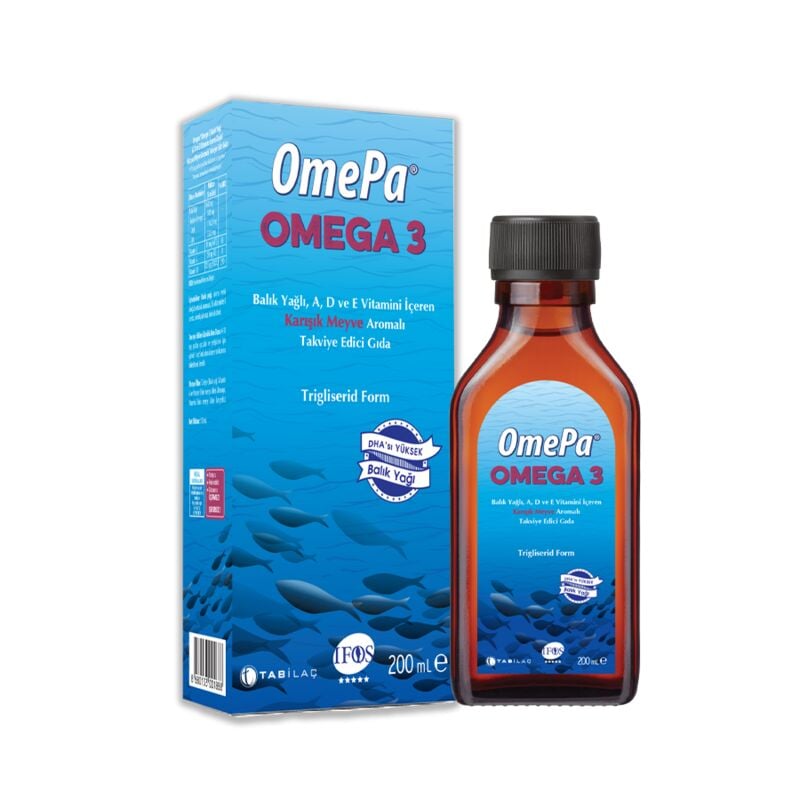 Omepa Karışık Meyve Aromalı Balık Yağı 200 ml