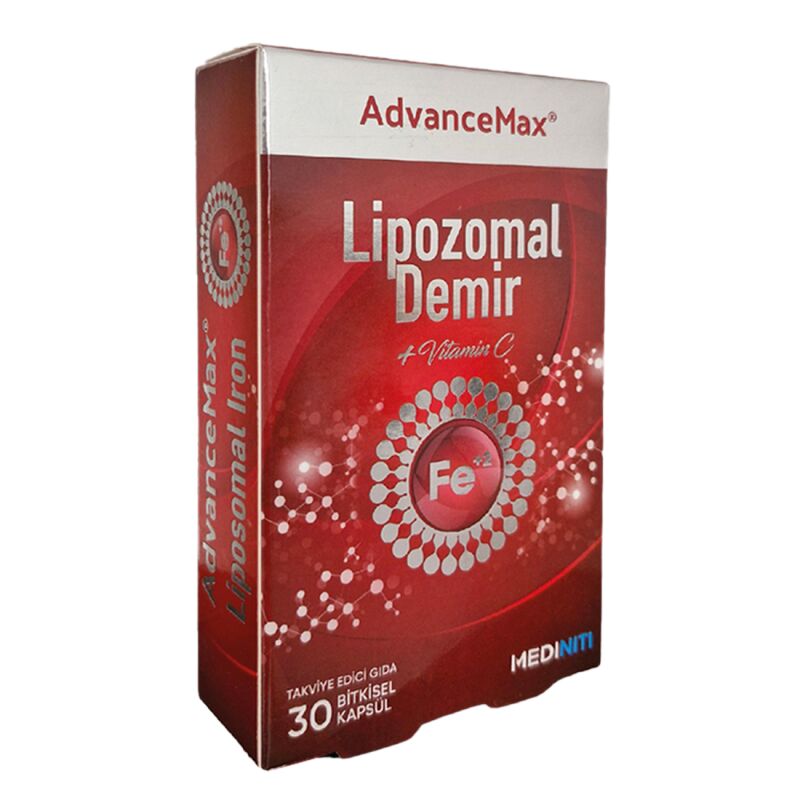 Mediniti AdvanceMax Lipozomal Demir 30 Bitkisel Kapsül