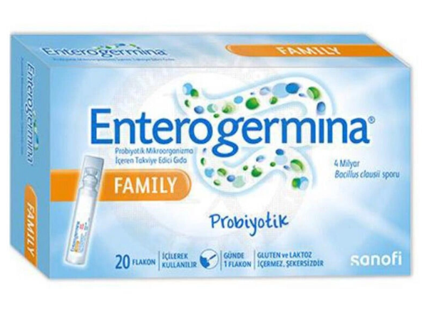 Enterogermina Family Probiyotik Mikroorganizma İçeren Takviye Edici Gıda 20 Flakon