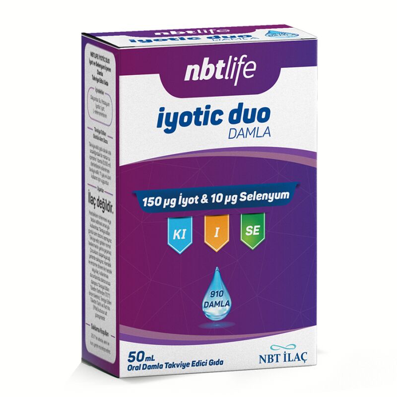 NbtLife İyotic Duo Damla 50 ml - İyot ve Selenyum içeren Damla
