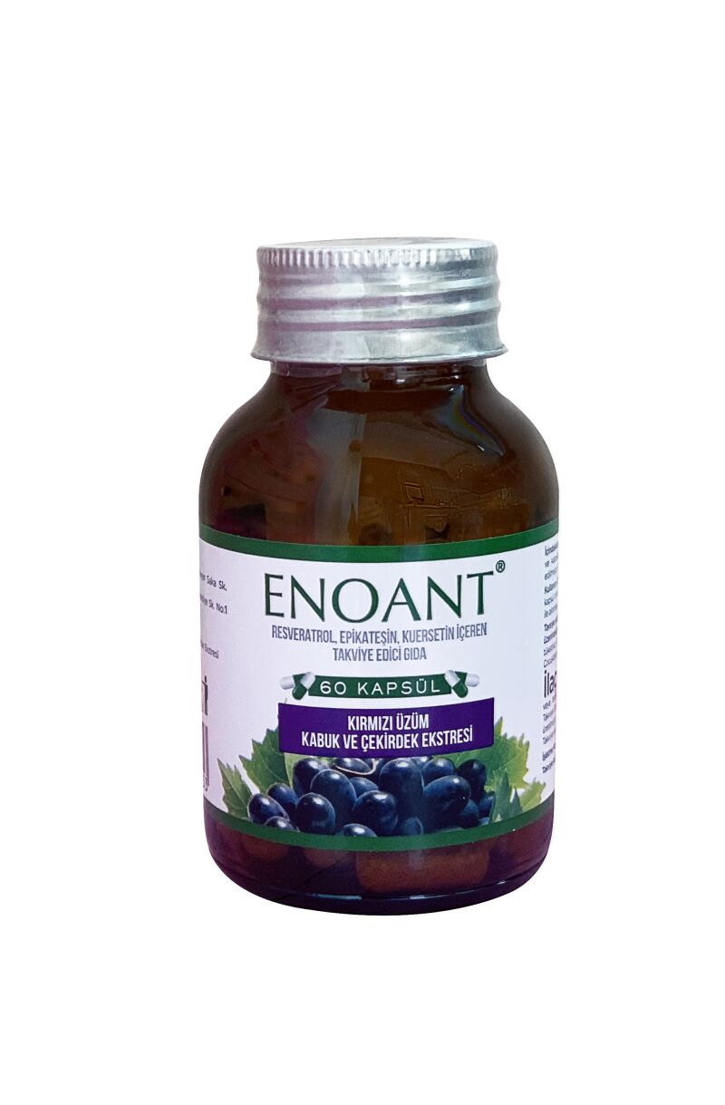 Enoant Kırmızı Üzüm Kabuk Ve Çekirdek Ekstresi 60 Kapsül