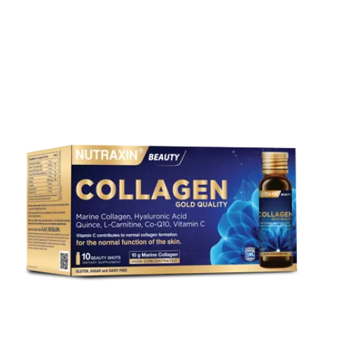 Nutraxin Gold Kollajen 10 x 50 ml Collagen Koenzim Q-10 ve L Carnitine Takviyesi