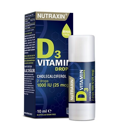 Nutraxin Vitamin D3 Takviye Edici Gıda Damla 10 ml