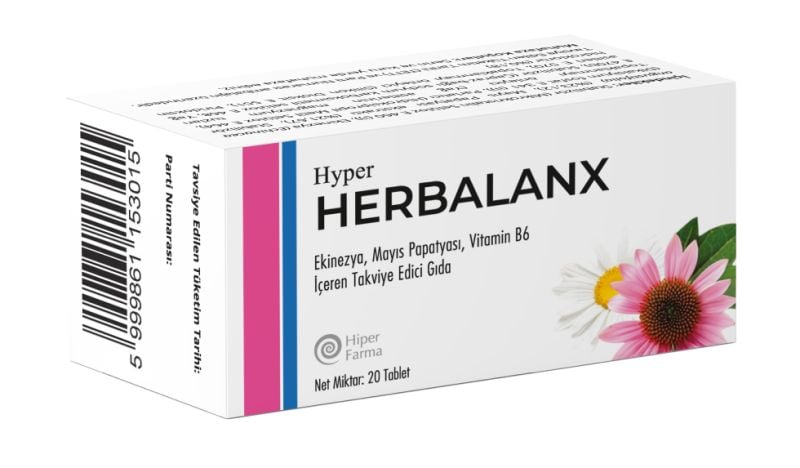 Hyper Herbalanx Ekinezya Mayıs Papatyası Vitamin B6 20 Tablet