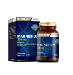 Nutraxin Magnesium Citrate 250 mg Takviye Edici Gıda 60 Tablet