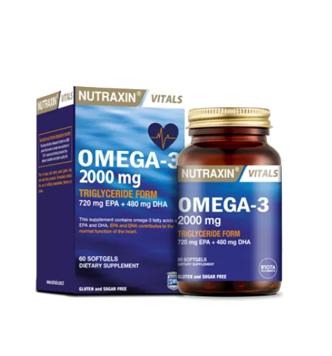 Nutraxin Omega 3 Balık Yağı 2000 mg 60 SoftGel