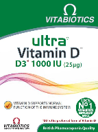 Vitabiotics Ultra Vitamin D D3 1000 IU 96 Tablets