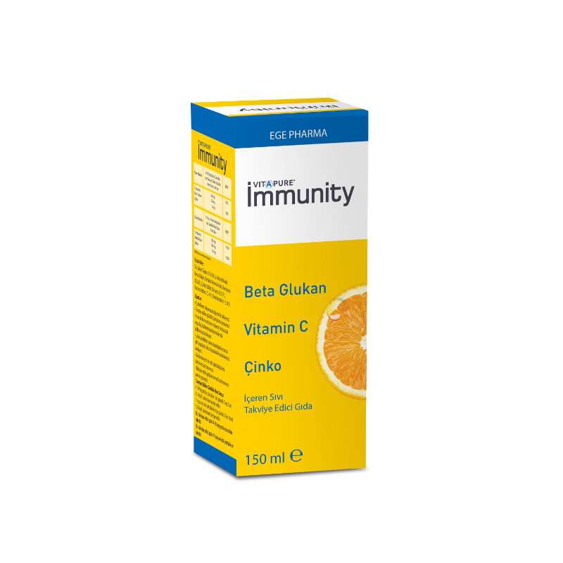 ​Vitapure İmmunity Beta Glukan Vitamin C Çinko İçeren Takviye Edici Gıda 150ml