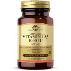Solgar Vitamin D3 1000 IU 100 Çiğnenebilir Tablet