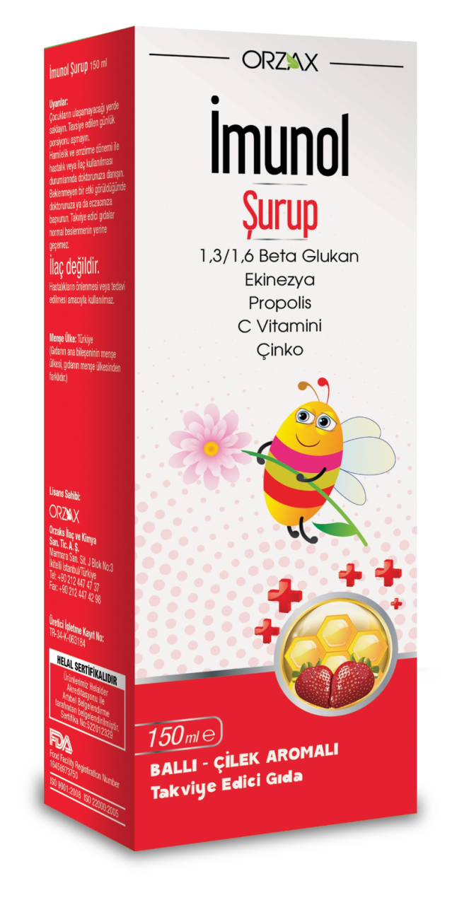 İmunol Ballı Çilek Aromalı 150 ml Şurup