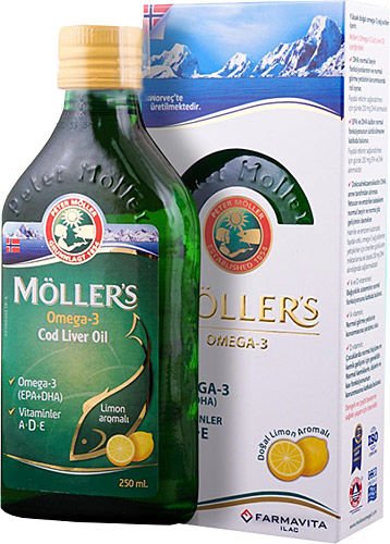 Möller's Omega 3 250 ml Balık Yağı Şurubu Limon Aromalı