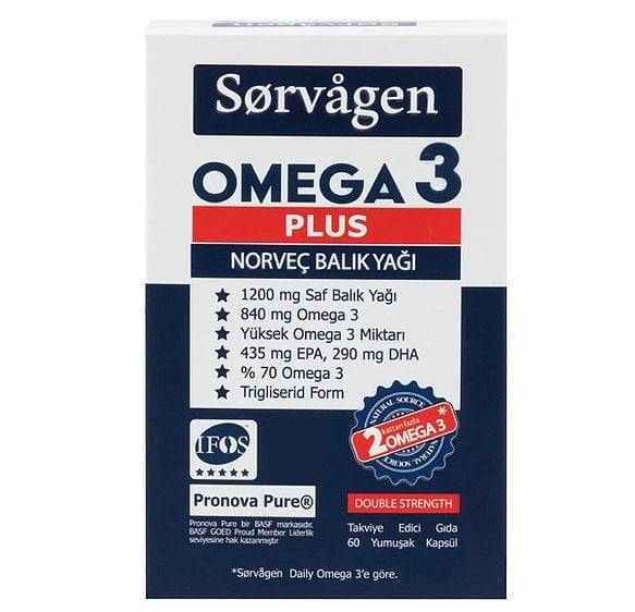 Sorvagen Omega 3 Plus Norveç Balık Yağı 60 Kapsül
