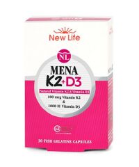 New Life Mena K2+D3 Takviye Edici Gıda 30 Kapsül