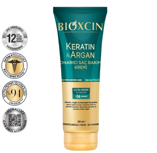 Bioxcin Keratin ve Argan Onarıcı Saç Bakım Kremi 250 ml