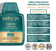 Bioxcin Keratin ve Argan Onarıcı Şampuan 300 ml