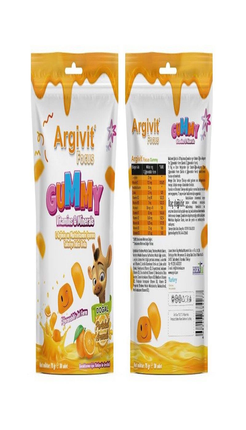 Argivit Focus Gummy 30 Çiğneme Tablet