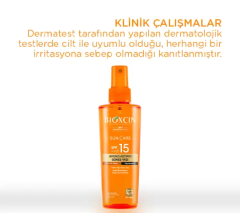 Bioxcin Sun Care Tüm Ciltler için Bronzlaştırıcı Yağ SPF 15 200 ml